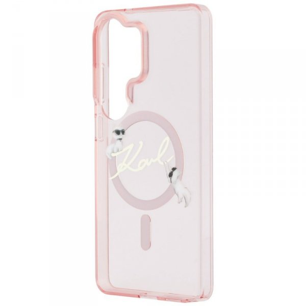 Etui Karl Lagerfeld IML KC Script        MagSafe do Samsung Galaxy S26 Ultra różowy