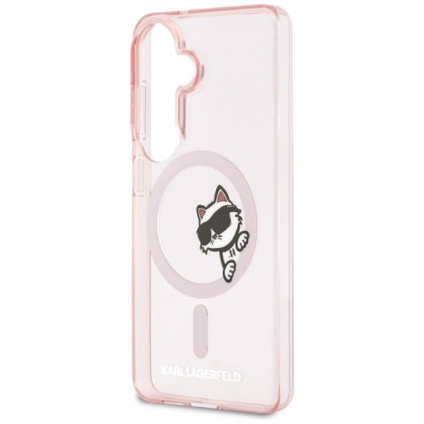 Etui Karl Lagerfeld IML Peekaboo         Choupette MagSafe do Samsung Galaxy S26 różowy
