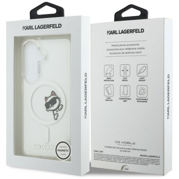 Etui Karl Lagerfeld IML Peekaboo         Choupette MagSafe do Samsung Galaxy S26 przezroczysty
