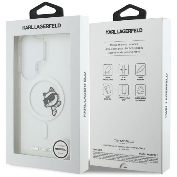 Etui Karl Lagerfeld IML Peekaboo         Choupette MagSafe do Samsung Galaxy S26 Ultra przezroczysty