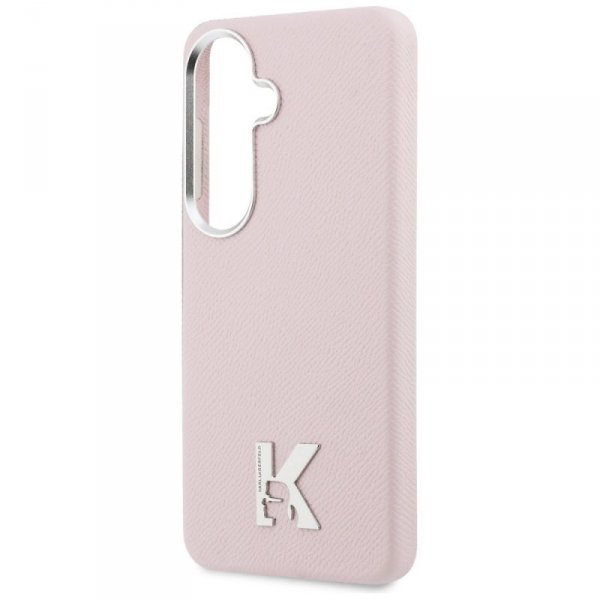 Etui Karl Lagerfeld K Metal Logo MagSafe do Samsung Galaxy S26 różowy