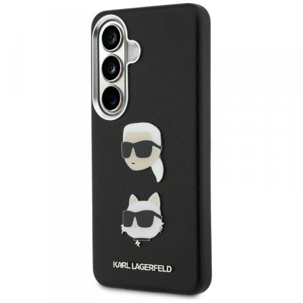 Etui Karl Lagerfeld Saffiano Double      Heads Metal do Samsung Galaxy S26 czarny