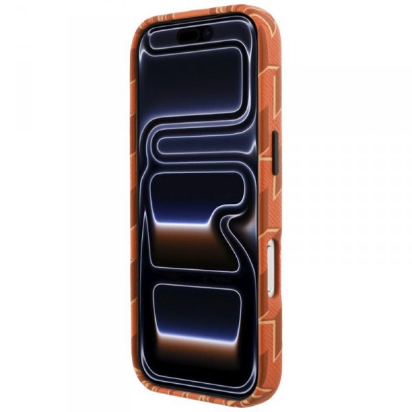 Etui Karl Lagerfeld Monogram logo        MagSafe do iPhone 17 Pro pomarańczowy
