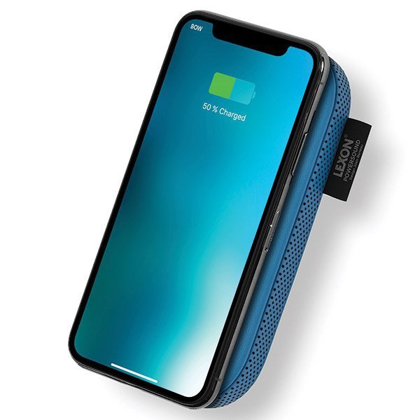 Lexon Powersound Powerbank indukcyjny5000 mAh z głośnikiem bluetooth ciemnoniebieski/dark blue LA128DB