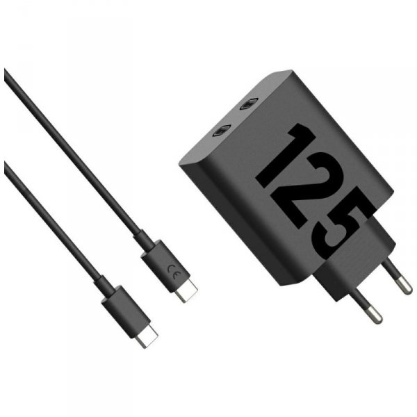 Ładowarka sieciowa Motorola TurboPower   125W Dual 2x USB-C z kablem USB-C 1m czarny