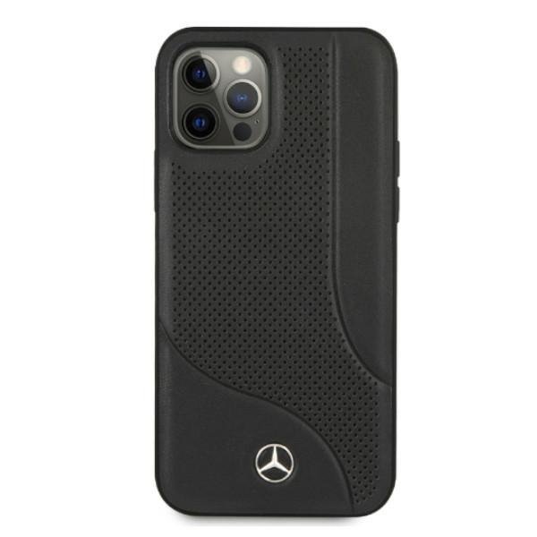 Mercedes MEHCP12LCDOBK iPhone 12 Pro Max 6,7&quot; czarny/black hardcase Leather Perforated Area