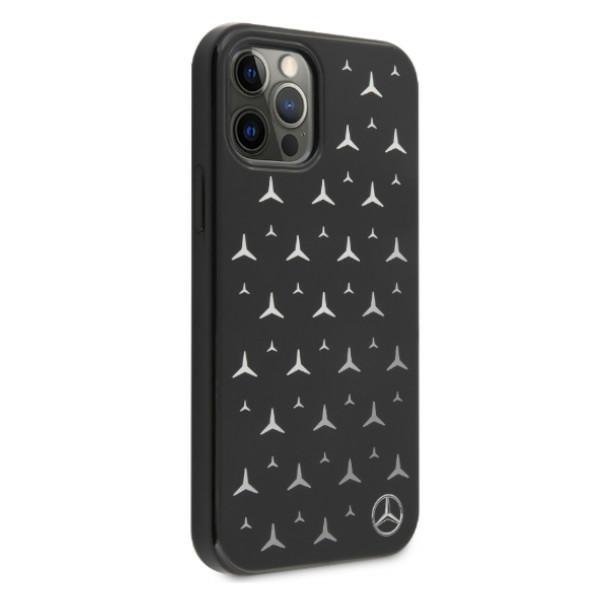 Mercedes MEHCP12LESPBK iPhone 12 Pro Max 6,7&quot; czarny/black hardcase Silver Stars Pattern