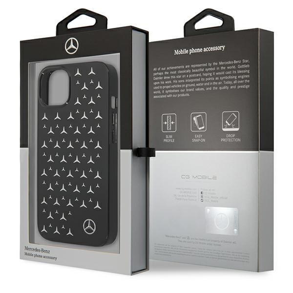 Mercedes MEHCP13SESPBK iPhone 13 mini 5,4&quot; czarny/black hardcase Silver Stars Pattern