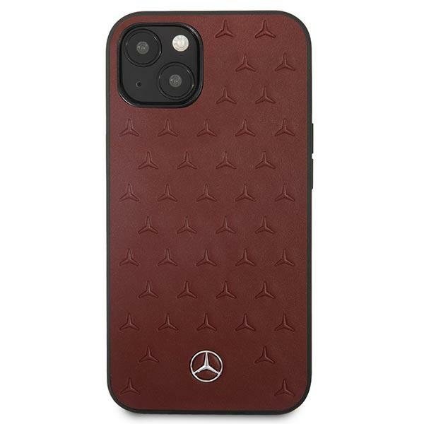 Mercedes MEHCP13SPSQRE iPhone 13 mini5,4&quot; czerwony/red hardcase Leather Stars Pattern