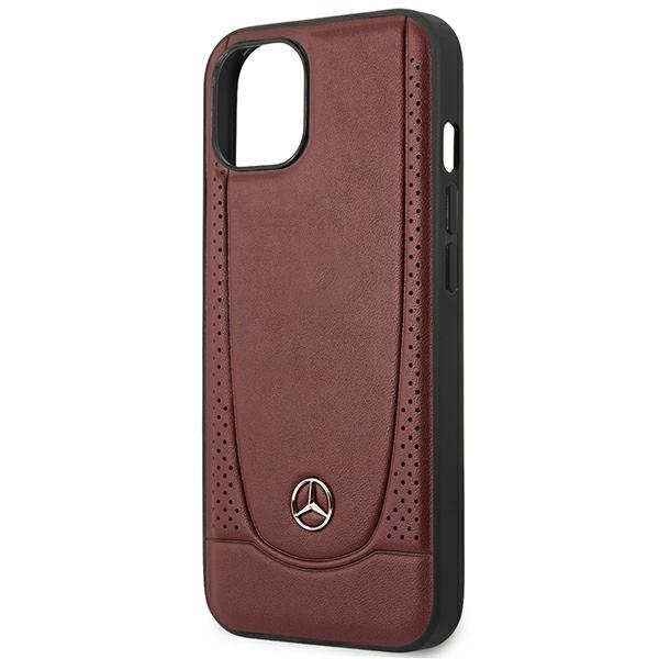 Mercedes MEHCP14SARMRE iPhone 14 / 15 / 13 6.1&quot; czerwony/red hardcase Leather Urban Bengale