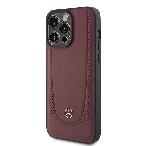 Mercedes MEHCP15XARMRE iPhone 15 Pro Max 6.7&quot; czerwony/red hardcase Leather Urban Bengale