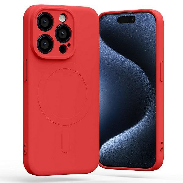 Mercury MagSafe Semi-Silicone iPhone 15Pro 6,1&quot; czerwony /red