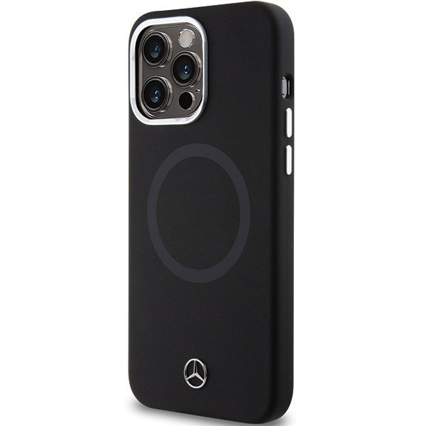Mercedes MEHMP15L23SCMK iPhone 15 Pro 6.1&quot; czarny/black hardcase Silicone Bicolor MagSafe