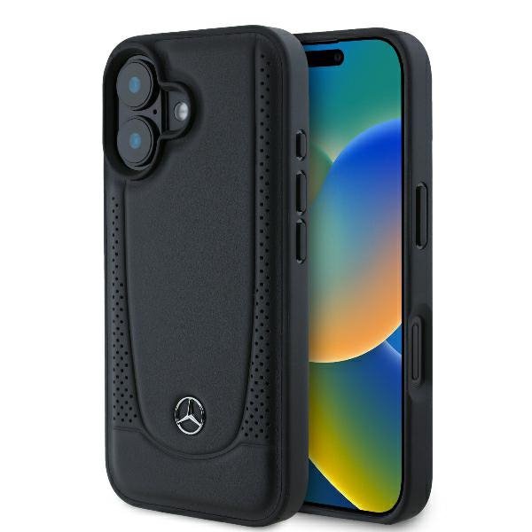Mercedes MEHCP16MARMBK iPhone16 Plus 6.7&quot; czarny/black hardcase Leather Urban