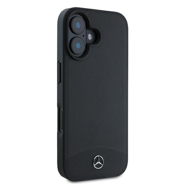 Mercedes MEHMP16S23RBARK iPhone16 6.1&quot; czarny/black hardcase Textured And Plain Leather MagSafe