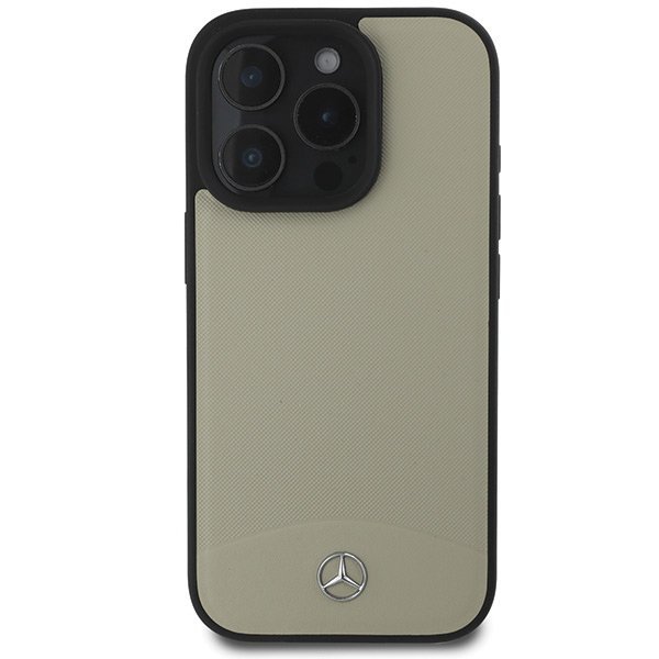 Mercedes MEHMP16X23RBARE iPhone 16 ProMax 6.9&quot; beżowy/beige hardcase MB Textured and Plain Leather MagSafe