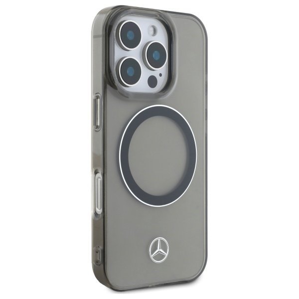 Mercedes MEHMP16L23HUOSK iPhone 16 Pro   6.3&quot; czarny/black hardcase Silver Ring MagSafe