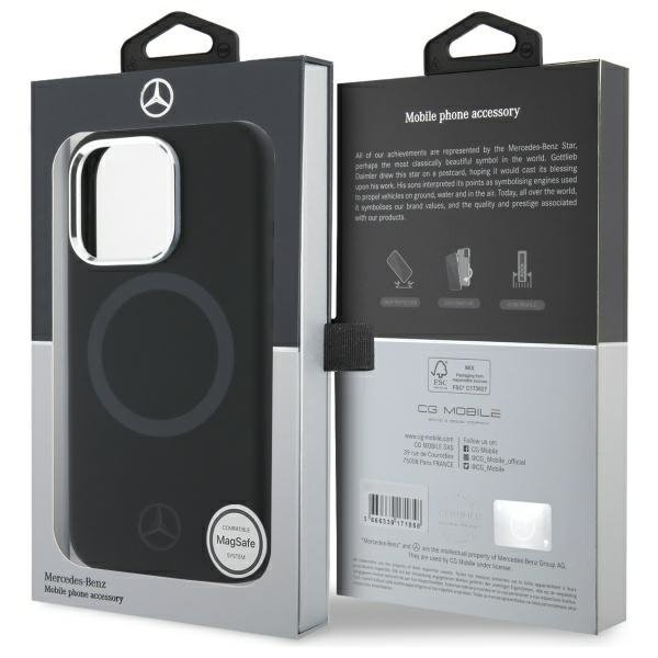 Mercedes MEHMP16X23SUTTK iPhone 16 Pro   Max 6.9&quot; czarny/black hardcase Silicone Tonal Logo MagSafe