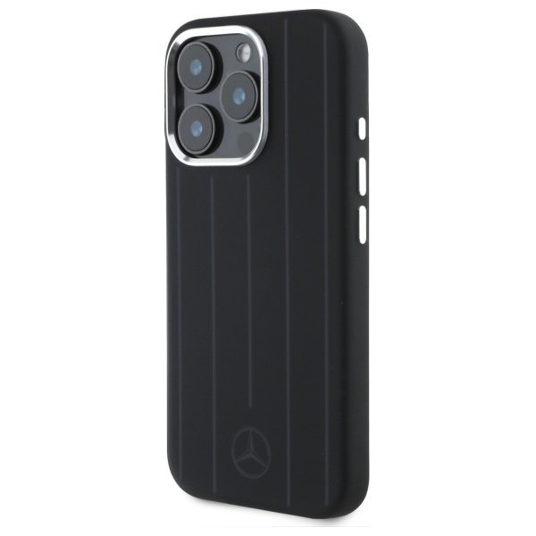 Mercedes MEHMP16L23SUVSK iPhone 16 Pro   6.3&quot; czarny/black hardcase Silicone Vertical Tonal Stripes MagSafe