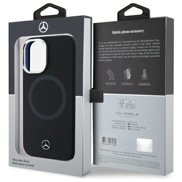 Mercedes MEHMP16S23SUTTK iPhone 16 6.1&quot;  czarny/black hardcase Silicone Tonal Logo MagSafe