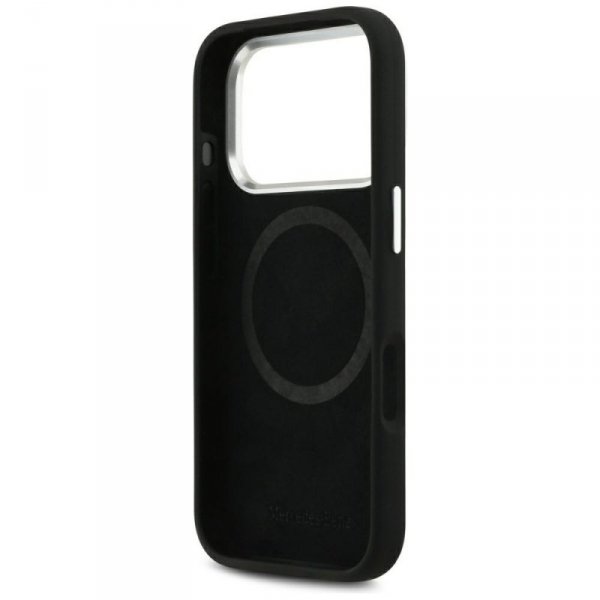 Etui Mercedes Silicone Vintage Logo      MagSafe do iPhone 17 Pro czarny