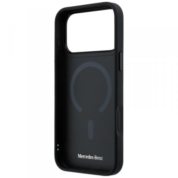 Etui Mercedes Leather 3D MagSafe do      iPhone 17 Pro Max czarny