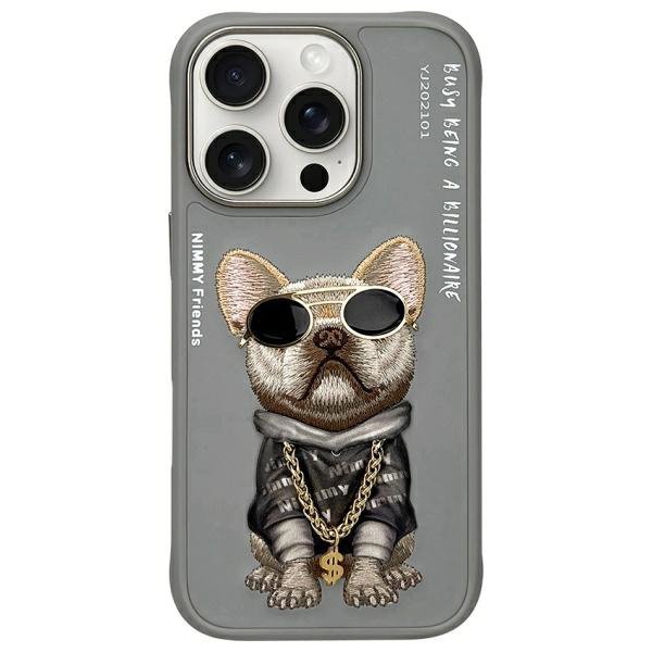 Nimmy etui iPhone 16 Pro Max 6.9&quot;        szary/gray Glasses Cool Dog