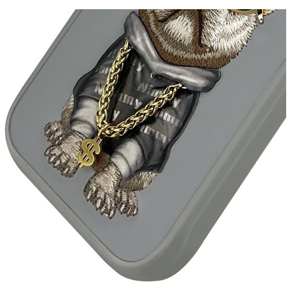 Nimmy etui iPhone 16 Pro Max 6.9&quot;        szary/gray Glasses Cool Dog