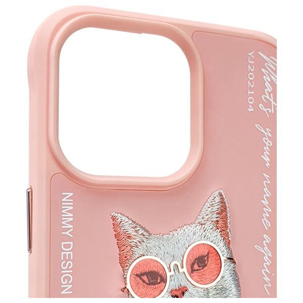 Nimmy etui iPhone 15 Pro 6.1&quot;            różowy/pink Glasses Cool Cat