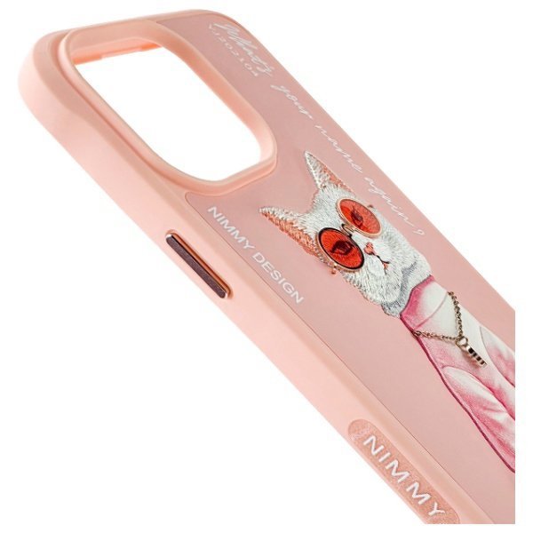 Nimmy etui iPhone 15 Pro 6.1&quot;            różowy/pink Glasses Cool Cat