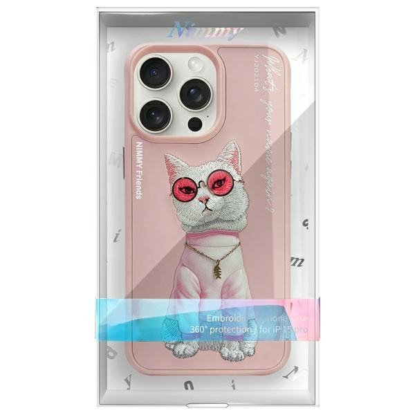Nimmy etui iPhone 15 Pro Max 6.7&quot;        różowy/pink Glasses Cool Cat