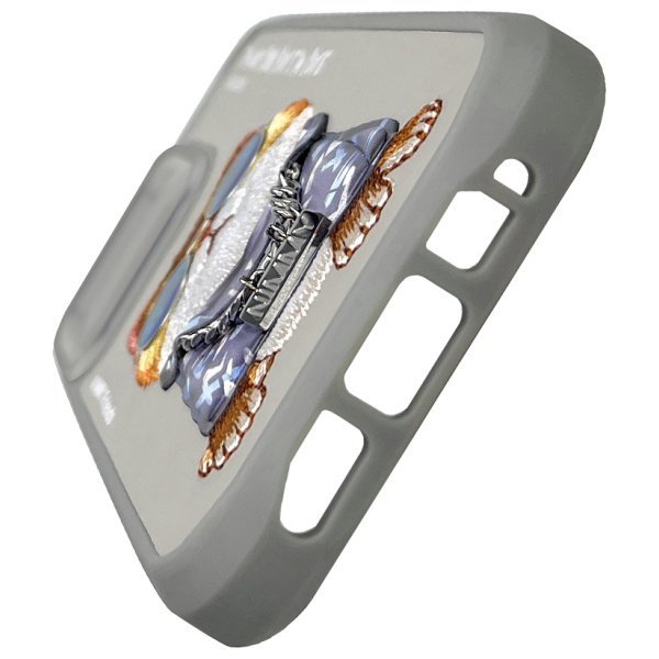 Nimmy etui iPhone 15 Pro 6.1&quot; szary/gray Glasses Cool Cat