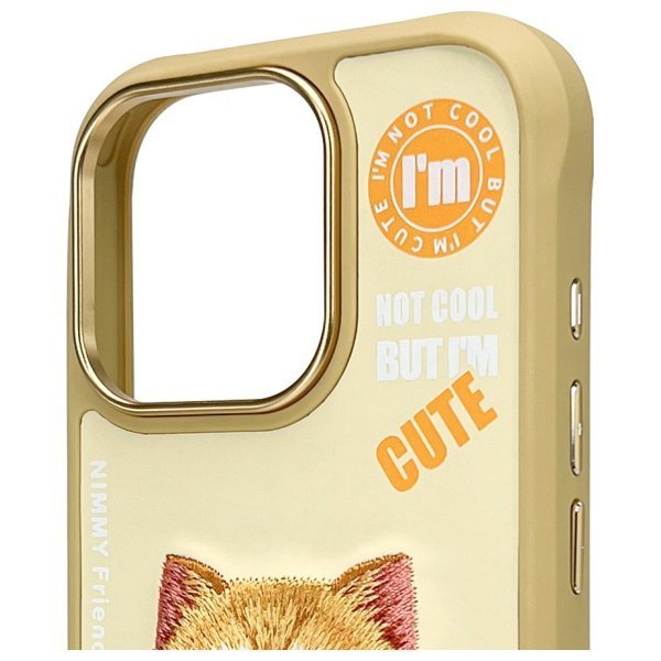 Nimmy etui iPhone 16 Pro Max 6.9&quot; khaki  Cool&Cute 2.0 Cat