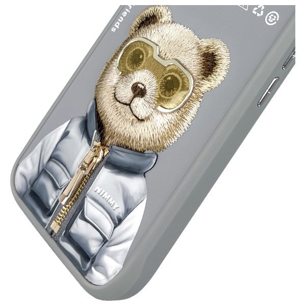 Nimmy etui iPhone 16 6.1&quot; szary/gray     Cool&Cute 2.0 Bear