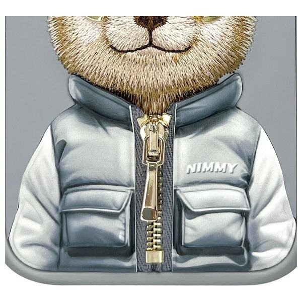 Nimmy etui iPhone 16 6.1&quot; szary/gray     Cool&Cute 2.0 Bear