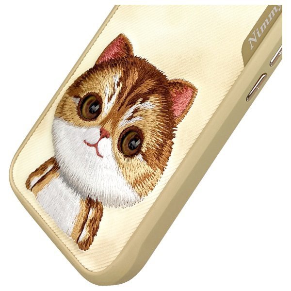 Nimmy etui iPhone 16 6.1&quot; khaki Big Eyed Pet 2.0 Cat
