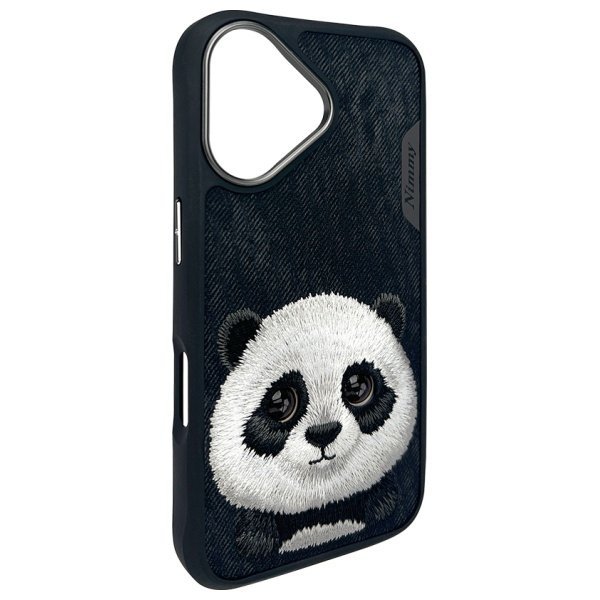 Nimmy etui iPhone 16 6.1&quot; czarny/black   Big Eyed Pet 2.0 Panda