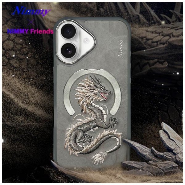 Etui Nimmy Dragon MagSafe do iPhone 16   szary