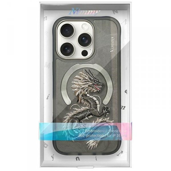 Etui Nimmy Dragon MagSafe do iPhone 16   Pro Max szary