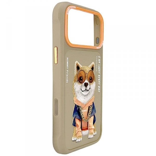 Etui Nimmy Glasses Cool Dog do iPhone 17 Pro beżowy