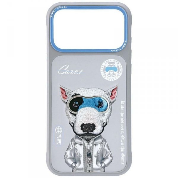 Etui Nimmy Cool&Cute 2.0 Dog do iPhone   17 Pro szary