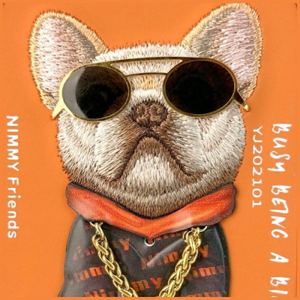 Etui Nimmy Glasses Cool Dog do iPhone 17 Pro Max pomarańczowy