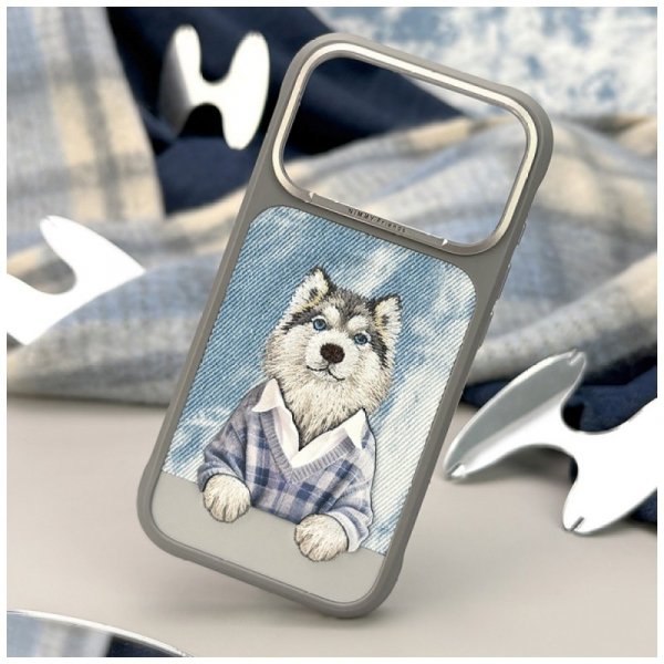 Etui Nimmy Gentle Pets Series Dog        MagSafe do iPhone 17 Pro szary