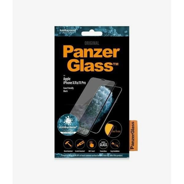 PanzerGlass E2E Super+ iPhone X/XS/11 Pro Case Friendly czarny/black