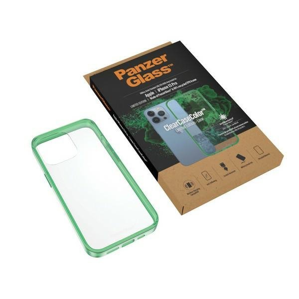 PanzerGlass ClearCase iPhone 13 Pro 6.1&quot; Antibacterial Military grade Lime 0339