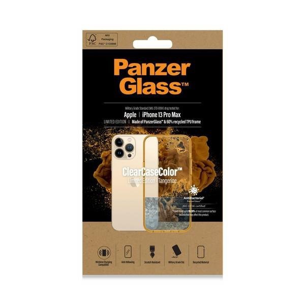 PanzerGlass ClearCase iPhone 13 Pro Max 6.7&quot; Antibacterial Military grade Tangerine 0343