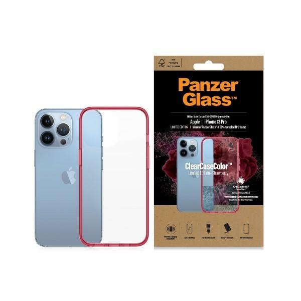 PanzerGlass ClearCase iPhone 13 Pro 6,1&quot;Antibacterial Military grade Strawberry 0340