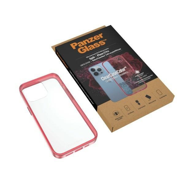 PanzerGlass ClearCase iPhone 13 Pro 6,1&quot;Antibacterial Military grade Strawberry 0340