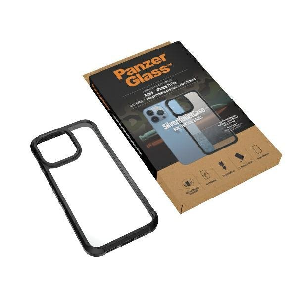 PanzerGlass ClearCase iPhone 13 Pro 6.1&quot; black Antibacterial Military grade SilverBullet 0324