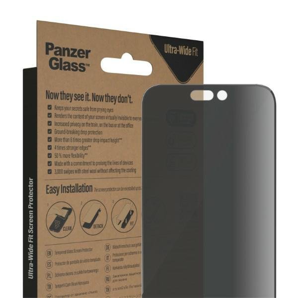 PanzerGlass Ultra-Wide Fit iPhone 14 Pro Max 6,7&quot; Privacy Screen Protection Antibacterial P2774